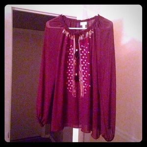 Altuzarra for Target Burgundy Boho Tunic